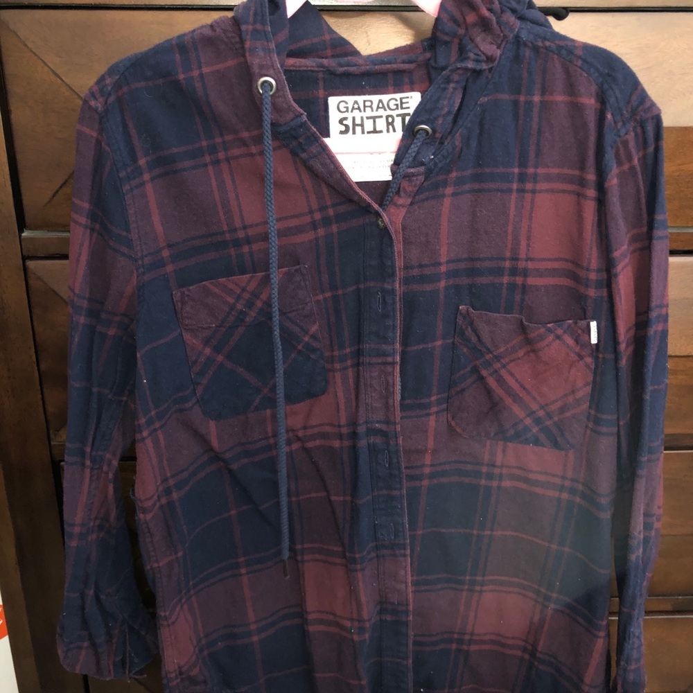 Garage Flannel Hooded Shirt